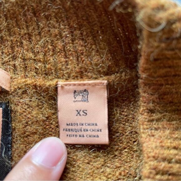 SCOTCH & SODA- Wool Blend Oversized Front Knot Sweater Rust Size XS - Picture 5 of 9